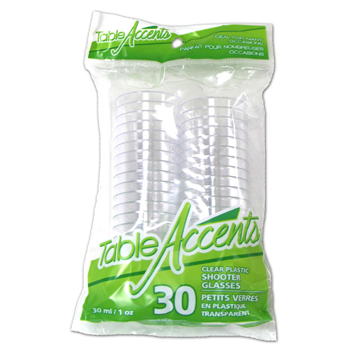 Clear Plastic 1 oz Shooter Glasses